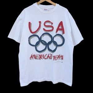 Vintage 90s USA Olympics America’s Team T-Shirt White Size XL